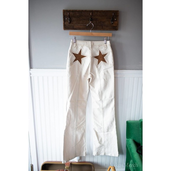 Free People Firecracker Flare Jeans Ivory 29 NEW - Picture 3 of 5